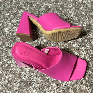 A New Day Pink Platform Heels thumbnail 2