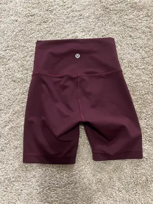 Lululemon wunder train high rise short 6” Sz 2 color Cassis thumbnail 8