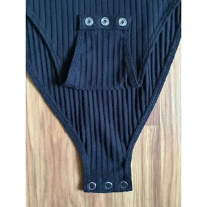 NWT Arizona Jean Co. Black Ribbed Knit Square-Neck Tank Bodysuit - Size S thumbnail 2