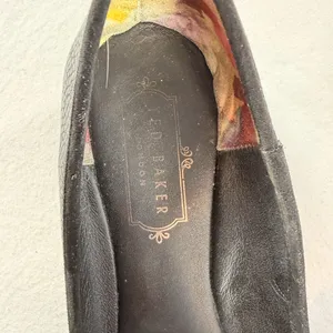Ted Baker Sually Pebble Leather‎ Bow Ballet Flats in Black Size 6 or 37 thumbnail 3