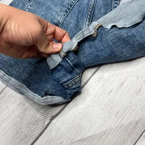 Wild Fable High Rise Short Jean Blue Denim Raw Hem Cotton Stretch Sz 12 31R thumbnail 5
