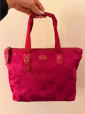 Fuchsia Coach Getaway Signature Nylon Packable Weekender Mini Tote Bag 2013 thumbnail 1