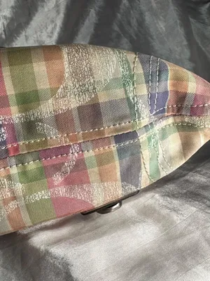 Vintage 2010s Coach Signature Poppy Madras Plaid Shoulder Bag Multi Color thumbnail 5