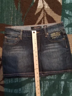 Ed Hardy By Christian Audigier Denium Mini Mcbling Y2k Inspired Festival Size 25 thumbnail 10