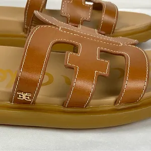 Sam Edelman Valeri Sandal Size 10 Brown Leather Slides Cushioned Footbed thumbnail 5