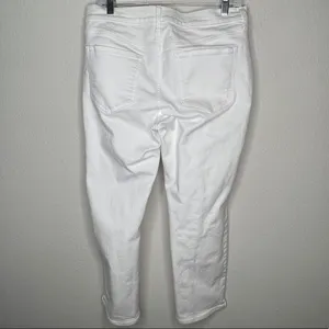 Old Navy Straight Mid Rise Jeans White‎ thumbnail 4