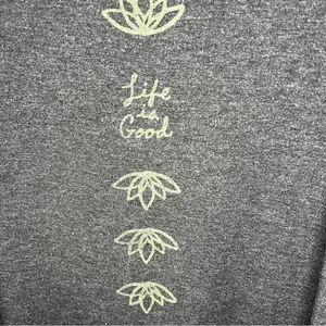 Life is Good Heathered Gray Sleeveless Lotus Maxi T-shirt Dress‎ thumbnail 10