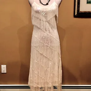 🆕 1920s Sequin and Fringe Flapper Party Mini Dress thumbnail 8