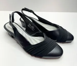 Easy Street‎ Pumps Womens Size 6.5 Black Slingback Block Heel Casual thumbnail 1