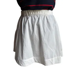 Free-est Free People Cream Cotton Mini Skirt Medium Elastic Waist Pockets thumbnail 4