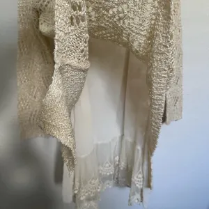 Altar'd State Cream Crochet Tunic Sweater/Mini Dress, size M/L thumbnail 5