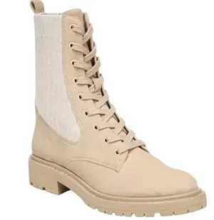 Sam Edelman NWT Water Repellent Lydell Combat Boots Color: SESAME Lug Sole thumbnail 1