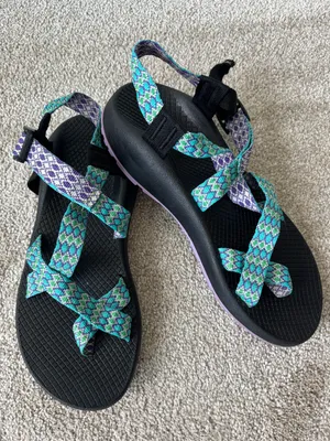Chacos Z/2 Classic Sandals Blue Purple Geometric Strap Outdoor Activewear Water thumbnail 1
