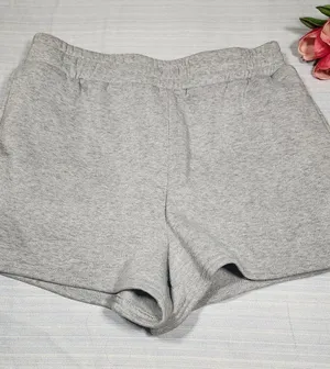 FCT Basics Grey Sweat Shorts Womens Large Elastic Waist Pockets Fleece Lounge thumbnail 1