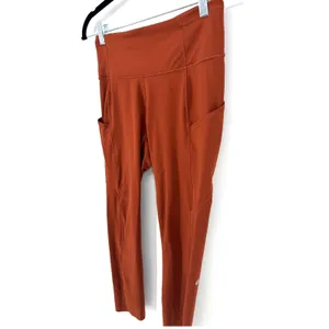 Lululemon Fast and Free High-Rise Crop 23" Size 6 Leggings Dark Terracotta thumbnail 5