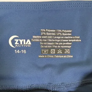 Zyia Active Womens 14-16 Navy Blue High Rise Capri Leggings Pockets Athletic thumbnail 3