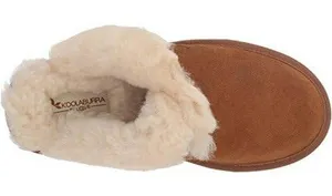 Koolaburra by UGG 8 Scuffette Slippers Mule Suede Faux Fur Lining Chestnut Brown thumbnail 1