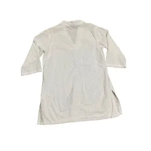 ‎Talbots Vneck white sheer cotton tunic medium thumbnail 2