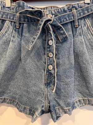 Abercrombie & Fitch Paperbag Tie Waist Buttonfly Shorts Size 2 thumbnail 5