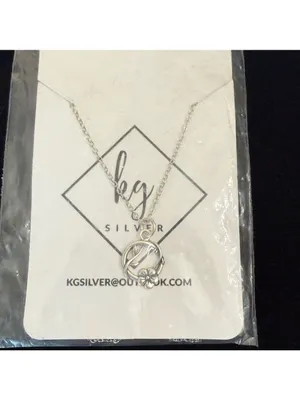 Sterling Silver Flower & Vine Pendant necklace NWT thumbnail 2