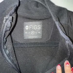 FIGS Black‎ Fleece Jacket with Embroidery Women's Size Medium thumbnail 5