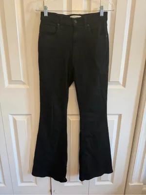 Abercrombie & Fitch The Flare Ultra High Rise Black Size 4R thumbnail 2
