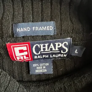 Chaps Ralph‎ Lauren Sweater Womens Large Turtleneck 100% Cotton Pullover Black thumbnail 3