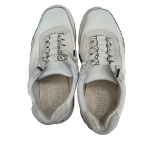 Hey Dude Women's Hudson Lift Platform Sneakers White Comfortable Casual Shoes 8 thumbnail 4