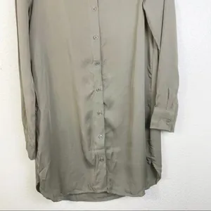 WAYF‎ Olive Green Long Sleeve Button Down Dress Small thumbnail 8