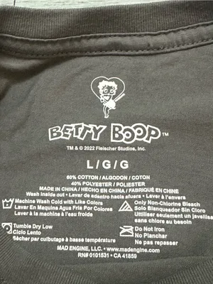 Betty Boop Women’s Tee with White Logo L thumbnail 9