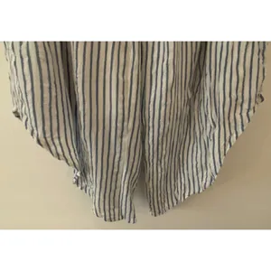 Japna Blue White Striped Tube Top Strapless Capri Pantsuit Women's Sz XS thumbnail 13