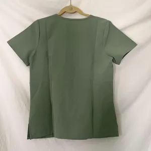 NWT sage green Mandala short-sleeve V-neck scrub Size S thumbnail 4