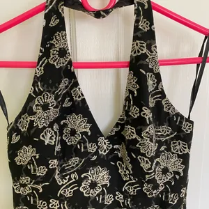 Halter patterned maxi dress thumbnail 2