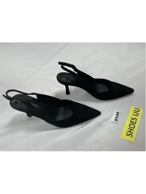 Womans New Slingback Stiletto Pumps Size 9.5 Black Pointed Toe thumbnail 2