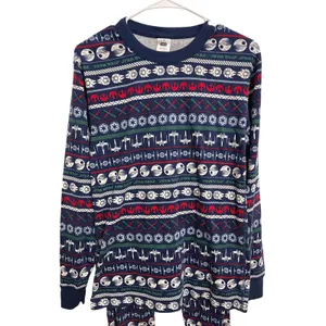Hanna Anderson Star Wars Fair‎ Isle Holiday Organic Cotton Pajama Set Womens M thumbnail 3