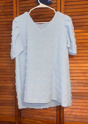 Blue Dotted Shirt Size L thumbnail 1