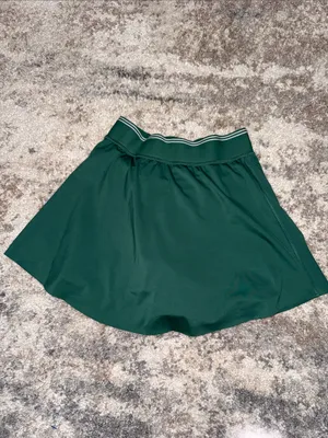 Athleta Deep Green Active Skirt with Striped Waistband thumbnail 11