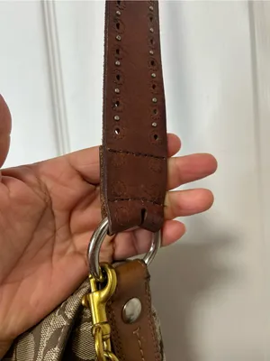 COACH SoHo Y2K Brown & Tan Signature Canvas Crossbody with Leather Buckle thumbnail 4