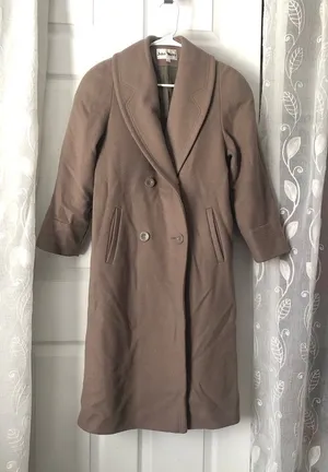 Vintage John Weitz Women Trench Over Coat 100% wool sz 10P minor flaw thumbnail 1