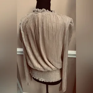 Joie Shimmer Metallic Smocked Blouse thumbnail 5
