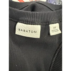 Babaton Womens XS Black Ribbed Knit High Neck Racerback Tank‎ Top Slim Fit thumbnail 4