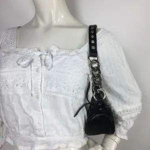 Urban Outfitters Studded Chain Strap Mini Bag Black thumbnail 10