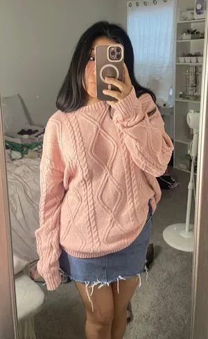 Boutique Knit Sweater Pink Size L thumbnail 1