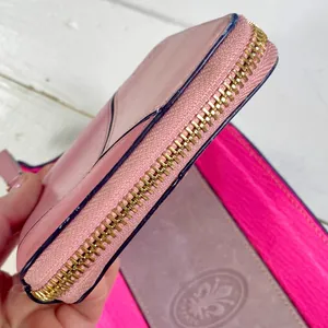 Pink Leather Puzzle Wallet thumbnail 7
