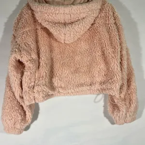 Bdg Urban Outfitters Teddy Faux Fur Crop‎ Hoodie Jacket M Pink Preowned thumbnail 2