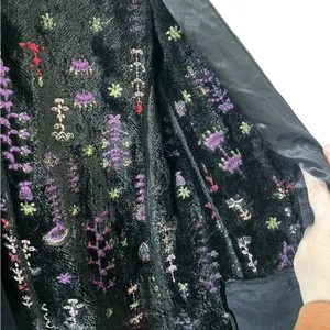 Anthropologie Bl^nk Embroidered Black Blazer Jacket thumbnail 9