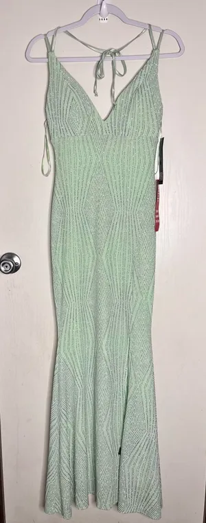 Trixxi Sparkling Mint Green Party Dress with Bead Detail thumbnail 1