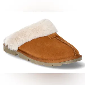 JOYSPUN Womens Faux Suede Soft Fur Slip On Slippers Size 7 Memory Foam New thumbnail 2