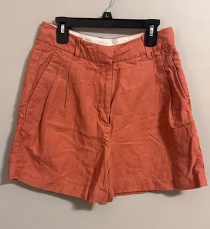 Aritzia The Effortless Short Linen Blend Coral High Rise Size 4 thumbnail 1