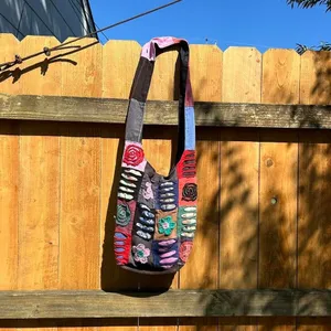 Boho gypsy Crossbody purse peace love summer‎ beach, aesthetic, Y2K thumbnail 2